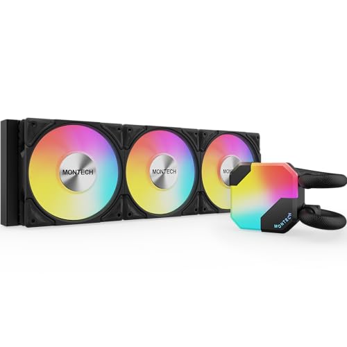 Montech Kit Watercooling AIO HyperFlow RGB - 360mm (Noir) - Kühlsystem für Desktop - 360mm x 14.56cm x 4.72cm von Montech