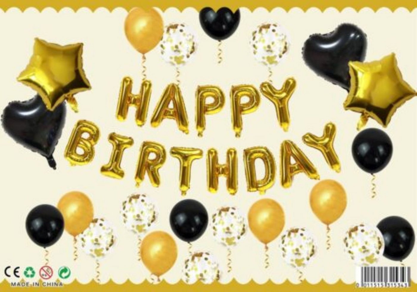 Montegoni Aufblasbares Partyzubehör 35tlg Geburtstag Deko Set Luftballons, Deko Set Mädchen Frauen Luftballons + Happy Birthday Buchstaben von Montegoni
