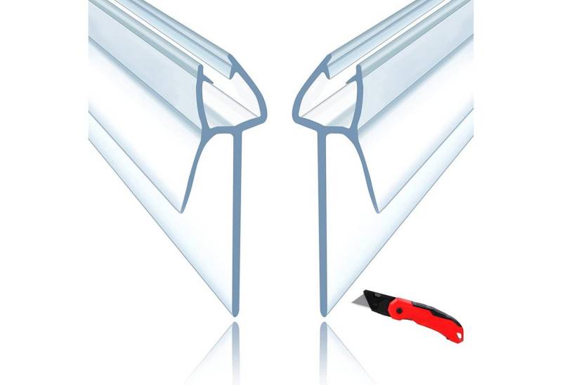 Montegoni Duschdichtung 2x100CM PVC Duschtürdichtung für 6mm 7mm 8mm Glasstärke, L: 100 cm, (2er Set), Ersatzdichtung für Duschtüren von Montegoni