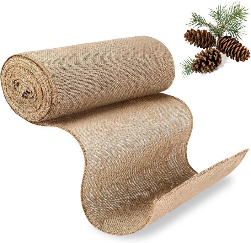 Montegoni Tischläufer 30x1000 cm Jutegewebe Tischläufer– Rustikale Tischdekoration (Packung), Hochwertiges Material, Einfache Anpassung von Montegoni