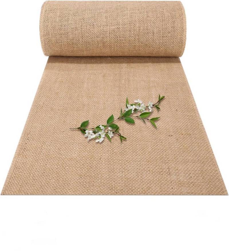 Montegoni Tischläufer Jute Tischläufer 30x1000 cm – Rustikale Tischdekoration für Feiern, Hochwertiges Material, Einfache Anpassung von Montegoni