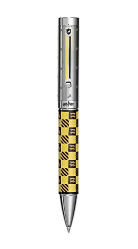 Montegrappa Harry Potter Hufflepuff Kugelschreiber aus Edelstahl, mit Hufflepuff Logo, in der Farbe Gelb, mit Dreh-Mechanik, Maße: 14.1 x 1.48 cm, 60 g, ISHPRBHP von Montegrappa