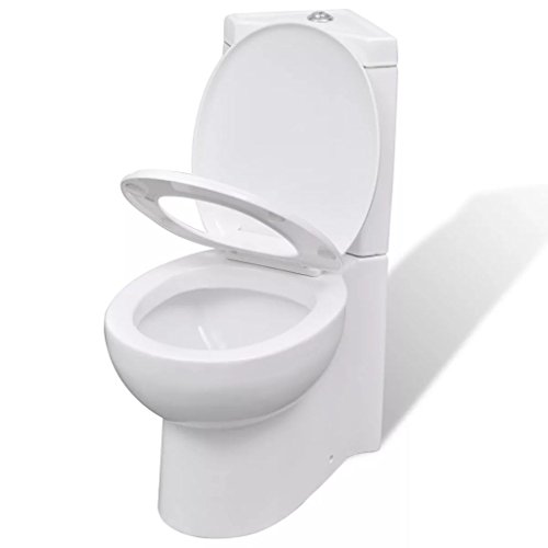 Montloxs Keramik WC Toilette Ecke, Tiefspül-WC Set, WC-Sitz, Weiß Montloxs Keramik WC Toilette Ecke, Tiefspül-WC Set, WC-Sitz, Weiß von Montloxs