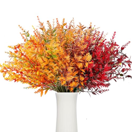 Montrestar 8 Bündel Kunstblumen Herbst, Herbstblumen Künstlich, Herbst Deko Herbstzweige, Herbststrauß Künstlich, Herbstdeko für Innen Draußen Tisch Balkonkasten Garten Tisch von Montrestar