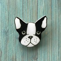 Boston Terrier Magnet Geschenk Original Illustration Hundeliebhaber Geschenk von MontseDesigns