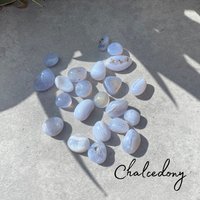 Blauer Chalcedon - Täschchen 50G Polierter Kieselkristall Getrommelter Edelstein von MontysRocks