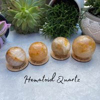 Hämatoid Quarz Kugel - Polierter Edelstein Kristall von MontysRocks