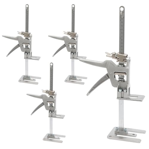 Monucep 4 Stück 30cm Arbeitssparender Arm, Ganzmetall Hebewerkzeug 150kg Kapazität, Arm Handwerkzeugheber mit Skala, Hebevorrichtung für Möbel, Tür, Präzise Kontrolle bei langsamem/schnellem Abstieg von Monucep