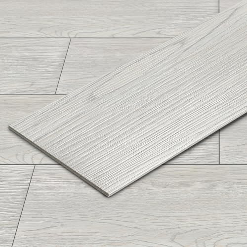 Monucep PVC Bodenbelag Selbstklebende, Vinyl Laminat 10m² /72 Fliesen, Rutschfest wasserfest Easy Clean Vinyl Fliesen für Wohnzimmer Küche, 91,44x15,24cm Dicke 2 mm, Rauchgrau Monucep PVC Bodenbelag Selbstklebende, Vinyl Laminat 10m² /72 Fliesen, Rutschfest wasserfest Easy Clean Vinyl Fliesen für Wohnzimmer Küche, 91,44x15,24cm Dicke 2 mm, Rauchgrau von Monucep