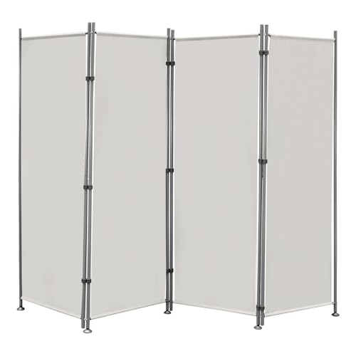 Monucep Paravent Raumteiler 4 Teilig klappbar, Freistehend Trennwand, Umkleide Sichtschutz Wand Raumtrenner, Stellwand für innen Outdoor Garten Büros Terrasse, Weiß Monucep Paravent Raumteiler 4 Teilig klappbar, Freistehend Trennwand, Umkleide Sichtschutz Wand Raumtrenner, Stellwand für innen Outdoor Garten Büros Terrasse, Weiß von Monucep