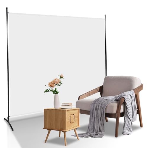 Monucep Paravent Raumteiler Freistehend Trennwand 180cm x 180cm, Umkleide Sichtschutz Wand Raumtrenner, Stellwand für innen Outdoor Garten Balkon Büros Terrasse, Weiß Monucep Paravent Raumteiler Freistehend Trennwand 180cm x 180cm, Umkleide Sichtschutz Wand Raumtrenner, Stellwand für innen Outdoor Garten Balkon Büros Terrasse, Weiß von Monucep