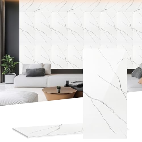 Monucep Wandpaneel Marmoroptik 120x60cm, PVC Wandverkleidung,4 stück Wandpaneel für Küchenrückwand,Wasserfeste Duschrückwand,Küchenrückwand für Bad,Dusche,Küche,Weiß Monucep Wandpaneel Marmoroptik 120x60cm, PVC Wandverkleidung,4 stück Wandpaneel für Küchenrückwand,Wasserfeste Duschrückwand,Küchenrückwand für Bad,Dusche,Küche,Weiß von Monucep