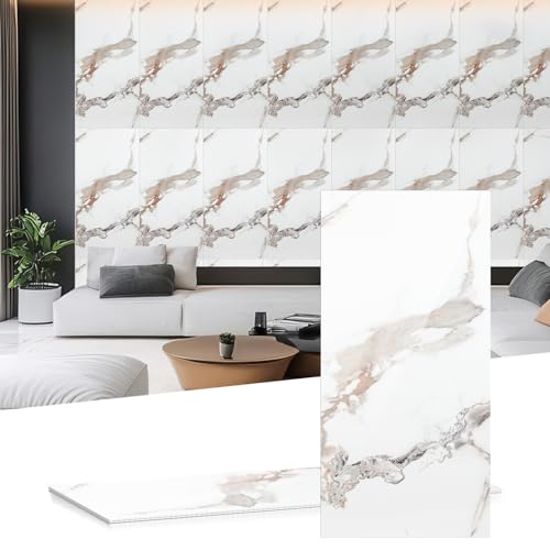 Monucep Wandpaneel Marmoroptik 120x60cm, PVC Wandverkleidung,4 stück Wandpaneel für Küchenrückwand,Wasserfeste Duschrückwand,Küchenrückwand für Bad,Dusche,Küche,Weißgold Monucep Wandpaneel Marmoroptik 120x60cm, PVC Wandverkleidung,4 stück Wandpaneel für Küchenrückwand,Wasserfeste Duschrückwand,Küchenrückwand für Bad,Dusche,Küche,Weißgold von Monucep