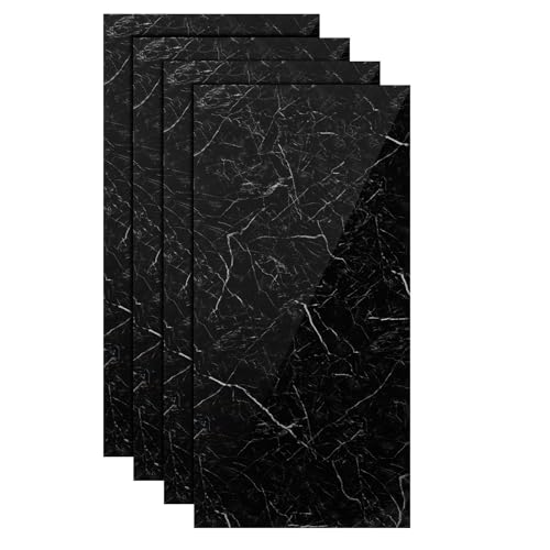 Monucep Wandpaneel Marmoroptik 120x60cm, PVC Wandverkleidung,8 stück Wandpaneel für Küchenrückwand,Wasserfeste Duschrückwand,Küchenrückwand für Bad,Dusche,Küche,Schwarz Monucep Wandpaneel Marmoroptik 120x60cm, PVC Wandverkleidung,8 stück Wandpaneel für Küchenrückwand,Wasserfeste Duschrückwand,Küchenrückwand für Bad,Dusche,Küche,Schwarz von Monucep