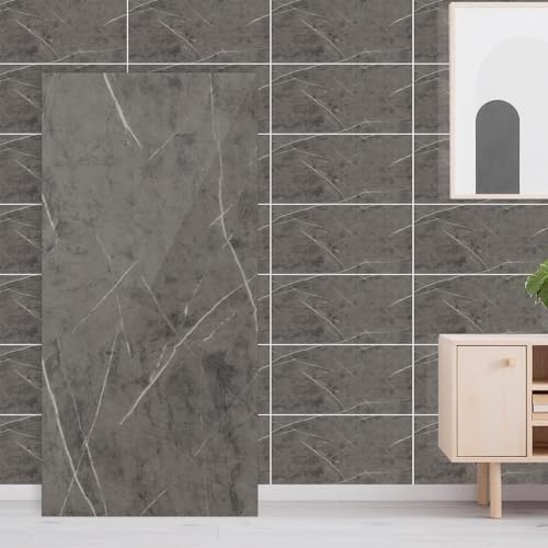 Monucep Wandpaneel Marmoroptik 60x30cm, 10 stück küchenrückwand,PET Küchenrückwand selbstklebend,Wandverkleidung Marmoroptik für Küche & Bad,Küchenrückwand Platte Wandpaneel,Blitz-Grau Monucep Wandpaneel Marmoroptik 60x30cm, 10 stück küchenrückwand,PET Küchenrückwand selbstklebend,Wandverkleidung Marmoroptik für Küche & Bad,Küchenrückwand Platte Wandpaneel,Blitz-Grau von Monucep