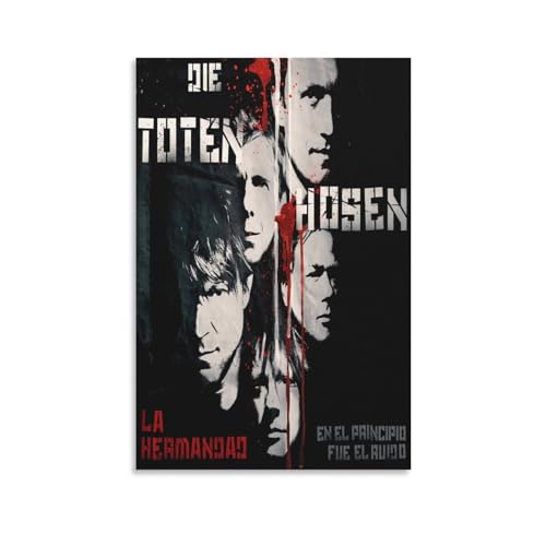 Die Toten Hosen Viva La Muerte Leinwand-Poster für Zuhause, Schlafzimmer, Wohnzimmer, Büro, dekorativ, 50 x 75 cm von Monyanjm