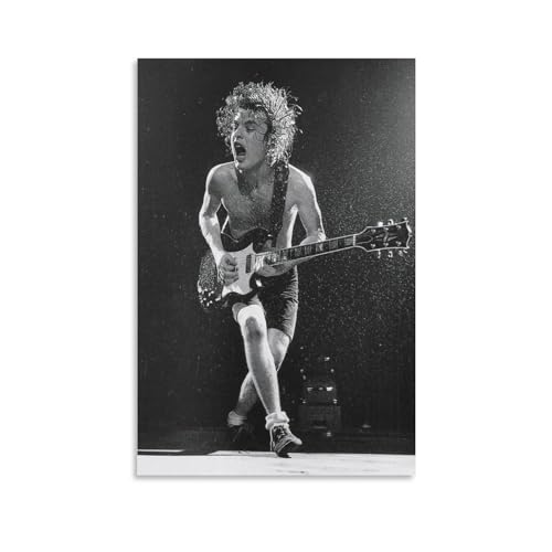 Monyanjm Angus Young Leinwand-Poster im Vintage-Stil, für Zuhause, Schlafzimmer, Wohnzimmer, Büro, dekorativ, 40 x 60 cm von Monyanjm