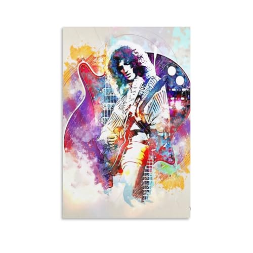 Monyanjm Brian May Gitarrist Bunte Kunst Leinwand Poster Druck Malerei Für Zuhause Schlafzimmer Wohnzimmer Büro Dekorativ 20x30inch(50x75cm) von Monyanjm