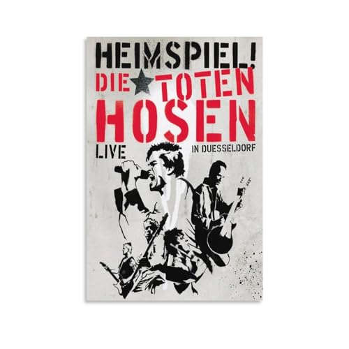 Monyanjm Die Toten Hosen Live In Düsseldorf Leinwand-Posterdruck, Gemälde für Zuhause, Schlafzimmer, Wohnzimmer, Büro, dekorativ, 40 x 60 cm von Monyanjm