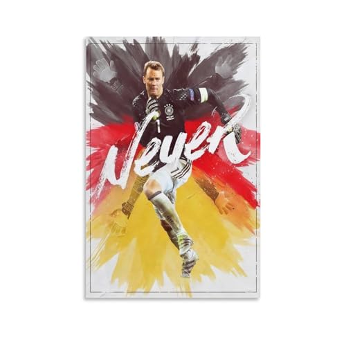 Monyanjm Manuel Neuer German Keeper Leinwand-Poster für Zuhause, Schlafzimmer, Wohnzimmer, Büro, dekorativ, 50 x 75 cm von Monyanjm