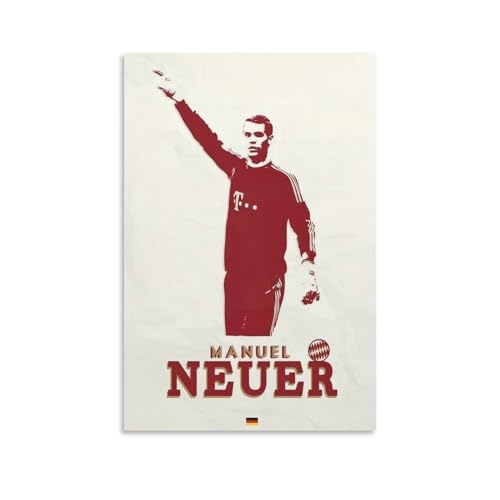 Monyanjm Manuel Peter Neuer Fußballspieler Kunstleinwand Poster High Definition Druck für Home Office Wandkunst Decoungung-Stil40 x 60 cm von Monyanjm