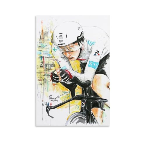 Monyanjm Tadej Pogačar Slowenischer professioneller Radfahrer Kunst Leinwand Poster High Definition Druck für Home Office Wall Art Deco 20x30inch(50x75cm) von Monyanjm