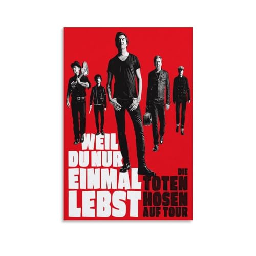 Weil Du Nur Einmal Lebst Die Toten Hosen Auf Tour, Leinwand-Poster, Druck, Gemälde Für Zuhause, Schlafzimmer, Wohnzimmer, Büro, Dekorativ, 40 x 60 cm von Monyanjm