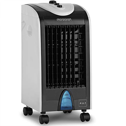 MONZANA® Aircooler 4in1 4 L Tank Luftfilter Luftkühler Ionisator 3 Stufen Luftbefeuchter Ventilator mobil Klimagerät von Monzana