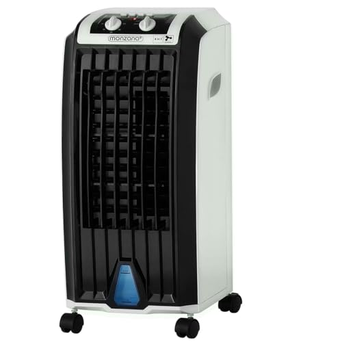 MONZANA® Aircooler 4in1 5L Tank Timer 3 Stufen Mobiler Luftkühler Ionisator Luftbefeuchter Ventilator Klimagerät Turmventilator Säulenventilator Grün von Monzana