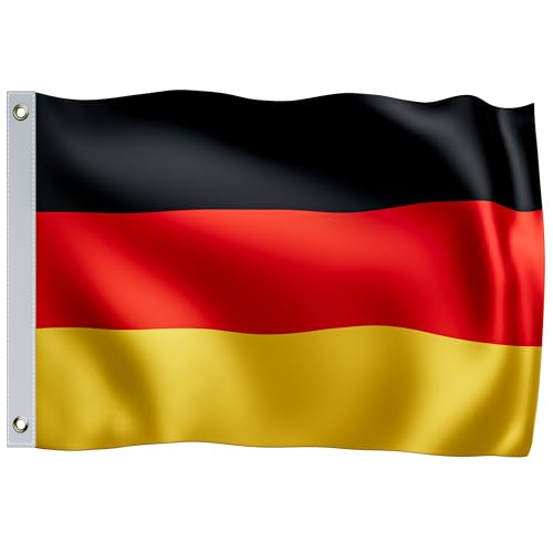 MONZANA® Deutschland Flagge 150x90cm Deutschlandfahne Metallösen strapazierfähig Fahne 100% Polyester Garten Outdoor Indoor Länder doppelt umsäumte Kanten Pflegeleicht von Monzana