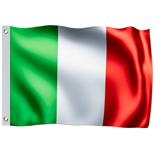 MONZANA® Italien Flagge 150x90cm Italienische Nationalflagge Metallösen strapazierfähig Fahne 100% Polyester Garten Outdoor Indoor Länder doppelt umsäumte Kanten Pflegeleicht von Monzana