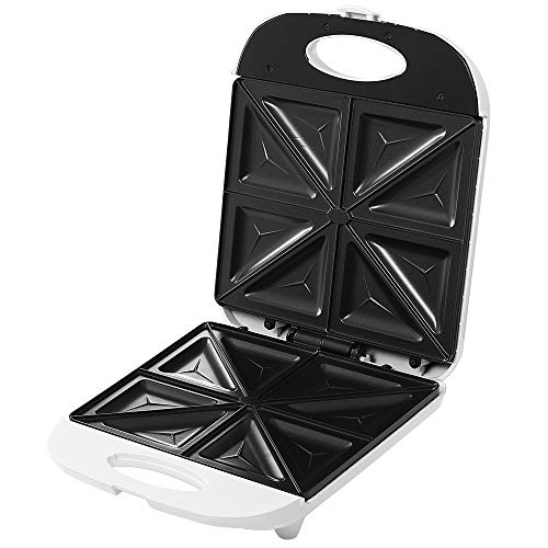MONZANA® Sandwich Maker 4er Antihaftbeschichtung Sicherheitsverschluss Kontrolllampe Küche Tischgrill Kontaktgrill Elektrogrill Panini Toaster von Monzana