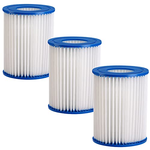 Monzana® Filterkartuschen Größe I 79x89mm 3er Set Typ S1 Auswaschbar Wasserfilter für Pool Whirlpool Schwimmbecken SPA von Monzana