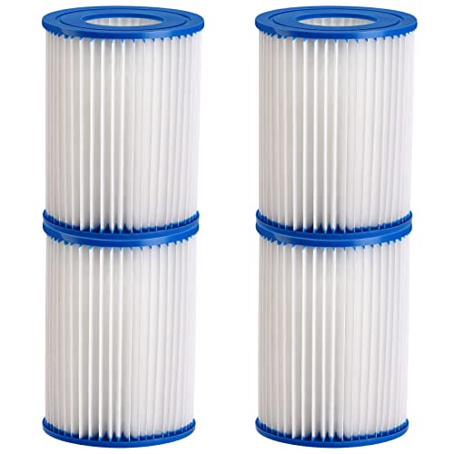 Monzana® Filterkartuschen Größe I 79x89mm 4er Set Typ S1 Auswaschbar Wasserfilter für Pool Whirlpool Schwimmbecken SPA von Monzana