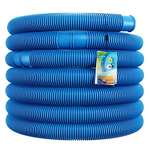 Monzana® Poolschlauch 10m Ø 38mm blau flexibel mit Muffen Schwimmbadschlauch Pumpenschlauch Wasserschlauch Saugschlauch von Monzana