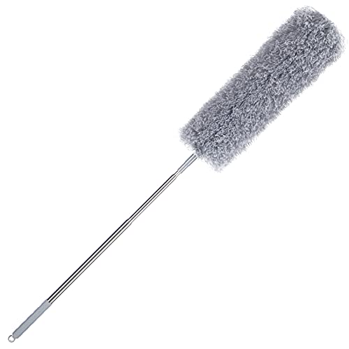 Monzana® Staubwedel Teleskop Höhenverstellbar bis 240 cm Waschbar Verbiegbar Mikrofaser Haushalt Staubwischer Staubbesen von Monzana