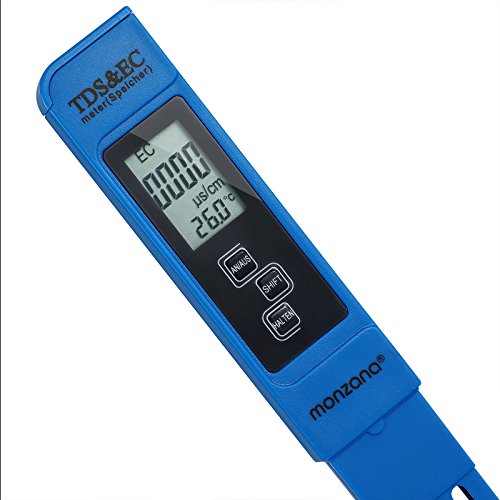 Monzana 3 in 1 TDS EC PH Messgerät Digitaler Wassertester | mit LCD Anzeige | Batterie - verschiedene Modelle Monzana 3 in 1 TDS EC PH Messgerät Digitaler Wassertester | mit LCD Anzeige | Batterie - verschiedene Modelle von Monzana
