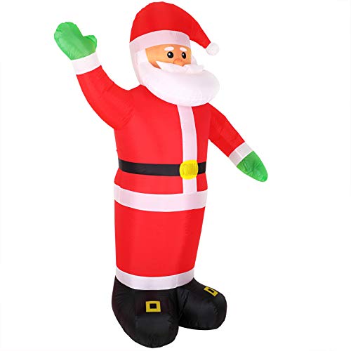MONZANA® Aufblasbarer Weihnachtsmann XXL 250cm LED Beleuchtet Befestigungsmaterial IP44 Außen Weihnachtsdeko Santa Nikolaus Weihnachtsfigur Christmas von Monzana