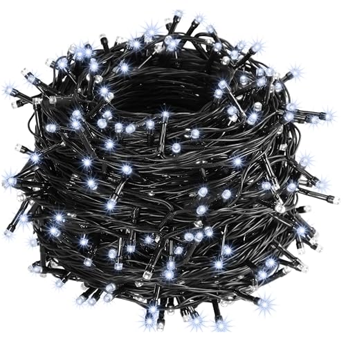 MONZANA® Lichterkette 400 LED 40m Innen Außen IP44 Stromsparend Stecker Leuchtkette Weihnachten Weihnachtsbeleuchtung Weihnachtsdeko Girlande Kaltweiß von Monzana