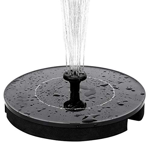 MONZANA® Solar Springbrunnen 4 Effekte 150L/h Solarpanel Garten Wasserspiel Gartenbrunnen Wasserpumpe Teichpumpe Fontäne von Monzana