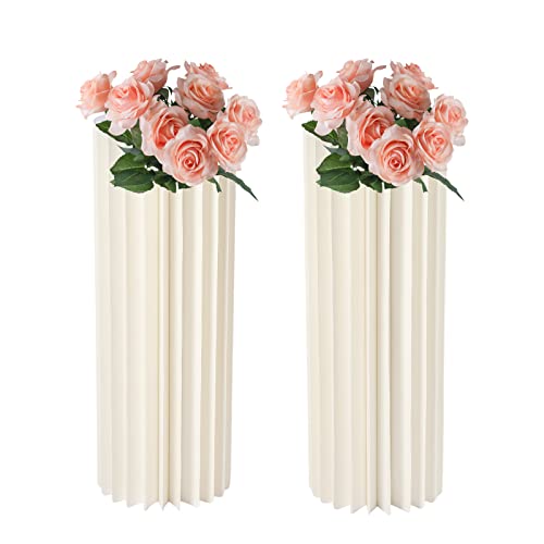 2 Stück Zylinderständer Runde Zylinderbasisanzeige aus Papier, Faltbare Zylinder Blumenboden Vase mit Acrylplatte, Pappblumen Boden Vase Rechteckige Blumen Zylinder Ständer für Hochzeit (80 cm Hohe) 2 Stück Zylinderständer Runde Zylinderbasisanzeige aus Papier, Faltbare Zylinder Blumenboden Vase mit Acrylplatte, Pappblumen Boden Vase Rechteckige Blumen Zylinder Ständer für Hochzeit (80 cm Hohe) von MooBeey