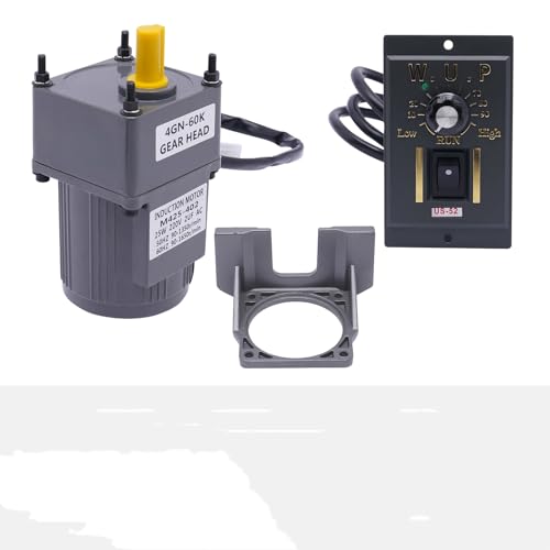220V 25W Mini Aluminiumguss Getriebemotor mit Kupferspule, Einstellbare Geschwindigkeit Elektrische Getriebemotor mit Drehzahlregler, 60K Getriebemotoren Kit Wechselstrom-Getriebemotor von MooBeey
