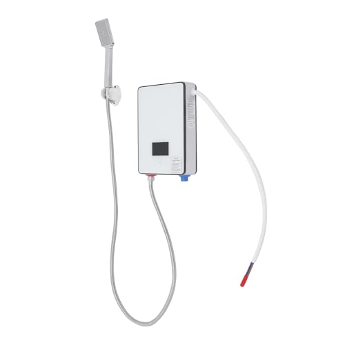 6500W Elektrischer Durchlauferhitzer mit Intelligente Thermostat, 30-55°C Temperatur Einstellbar Instant Warmwasserbereiter mit Handbrause, Tankloser Wassererhitzer mit LED Temperaturanzeige 6500W Elektrischer Durchlauferhitzer mit Intelligente Thermostat, 30-55°C Temperatur Einstellbar Instant Warmwasserbereiter mit Handbrause, Tankloser Wassererhitzer mit LED Temperaturanzeige von MooBeey