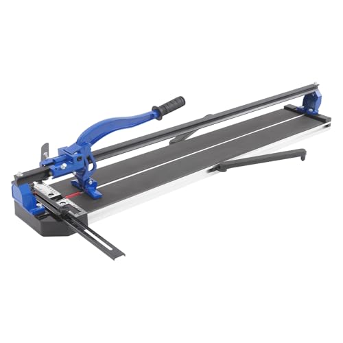 Manuelle Fliesenschneide aus Aluminiumlegierung mit Legierte Schneidrad, Handfliesenschneider Fliesenschneidewerkzeug mit Infrarotfunktion, Manuelle Keramikfliesen Schneiden Maschine (Blau) von MooBeey