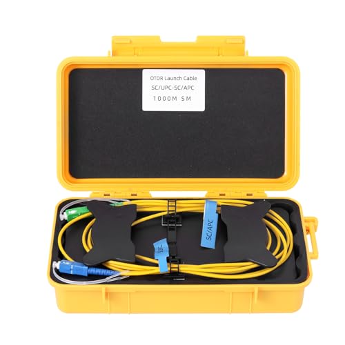 OTDR-Startkabelbox, 1000 m, OTDR-Startkabel mit Singlemode SM 9/125 SC/UPC-SC/APC-Stecker, OTDR-Totzonen-Eliminator-Verlängerungskabel, Glasfaserkabel, optisches Kabeltester Werkzeug OTDR-Startkabelbox, 1000 m, OTDR-Startkabel mit Singlemode SM 9/125 SC/UPC-SC/APC-Stecker, OTDR-Totzonen-Eliminator-Verlängerungskabel, Glasfaserkabel, optisches Kabeltester Werkzeug von Moocci