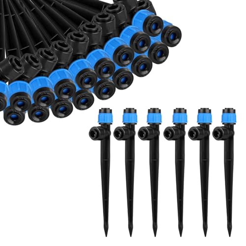 Tropfbewässerungsstrahler mit Pfahl, verstellbarer Tropfstrahler, Vortex für 6,35 mm Tropfleitung, Bewässerungsschlauch, Tropfbewässerungssystem, Teile, Tropfbewässerungssystem, Sprinklerköpfe für von Moocci