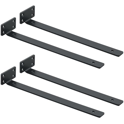 4 Stück Regalhalterung Schwerlast 30 cm, Metallwinkel Regalträger Regalwinkel mit geboht, 70 kg Tragkraft, Schwarz 4 Stück Regalhalterung Schwerlast 30 cm, Metallwinkel Regalträger Regalwinkel mit geboht, 70 kg Tragkraft, Schwarz von Mooche