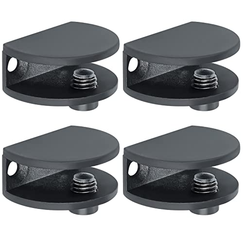 MOOCHE 3.5cm Glashalter – 4 Stück verstellbare Klemmbefestigung Glasklemme Regalhalter Glasplattenhalter mit geboht für 8-10mm dickes Glas, ideal für Regale, Schwarz MOOCHE 3.5cm Glashalter – 4 Stück verstellbare Klemmbefestigung Glasklemme Regalhalter Glasplattenhalter mit geboht für 8-10mm dickes Glas, ideal für Regale, Schwarz von Mooche