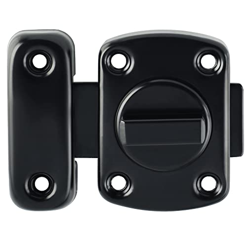 MOOCHE 5.5cm SUS304 Edelstahl Schiebebolzen Torverriegelung Verriegelung, Doppelseitige Sicherheit Dreh Tor Hardware mit geboht, Matt Schwarz von Mooche