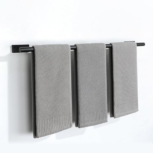 Mooche Handtuchhalter 304 Edelstahl Handtuchstange Wandmontage Handtuchhalter Badezimmer Set Bad Handtuch Halterung Wand für Badezimmer Küche，Schwarz（70cm） von Mooche